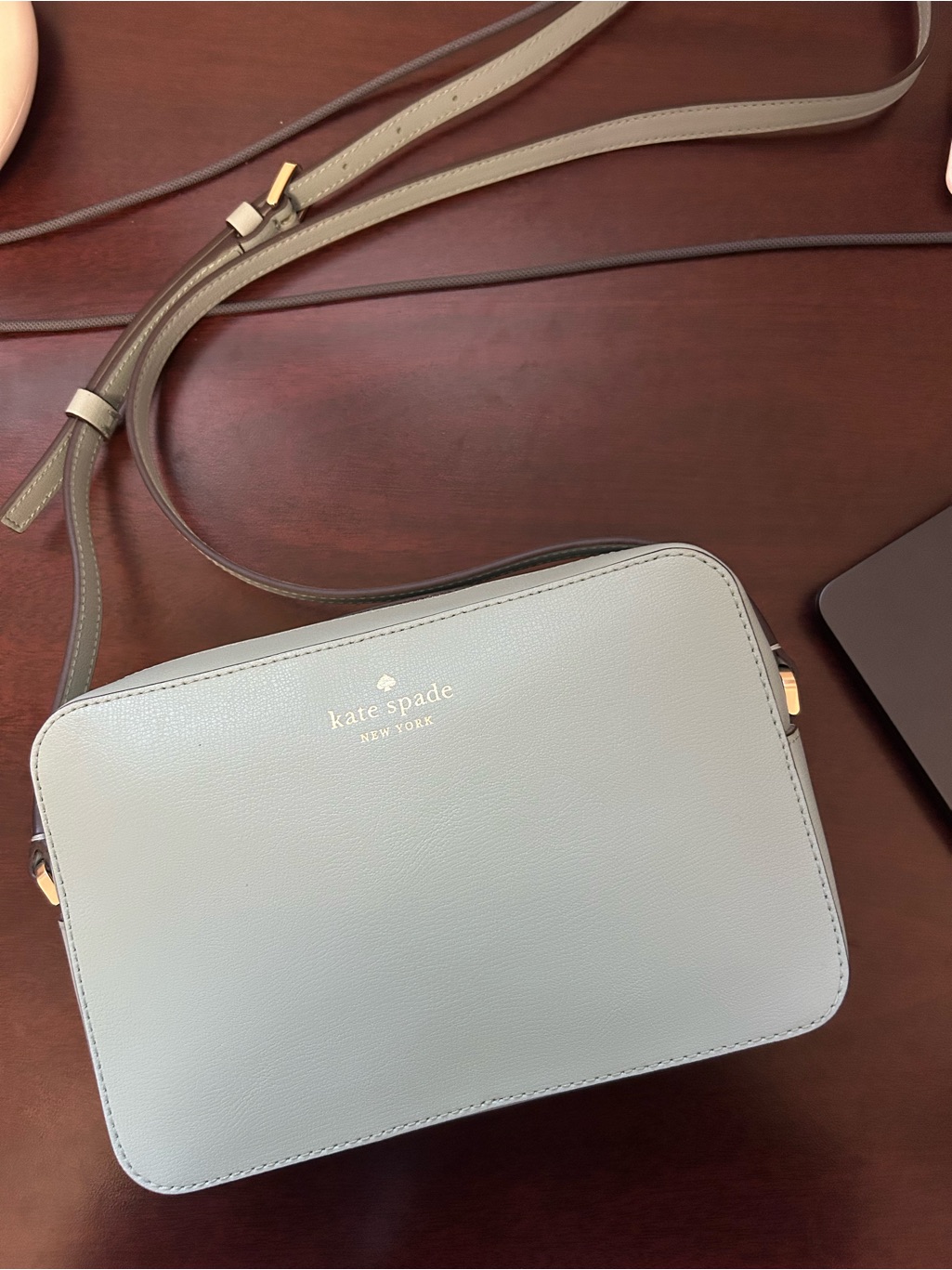 Kate Spade Leather Sienna Crossbody Bag In Smoky Blue